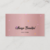 エレガント署名スクリプト書道エステティシャン 名刺 (正面)