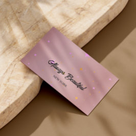 エレガント署名スクリプト書道エステティシャン 名刺