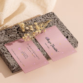 エレガント署名スクリプト書道エステティシャン 名刺