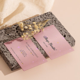 エレガント署名スクリプト書道エステティシャン 名刺