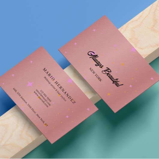 エレガント署名スクリプト書道エステティシャン 名刺