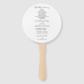 エレガント署名スクリプト結婚式 プログラム ハンドファン (裏面)