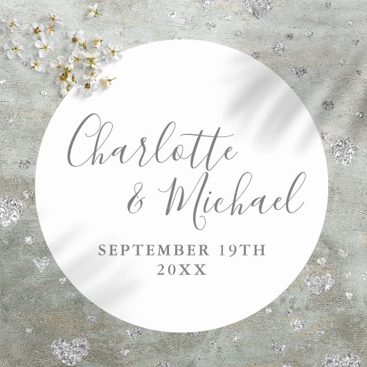 エレガント署名スクリプト ラウンドシール