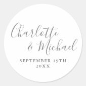 エレガント署名スクリプト ラウンドシール (正面)