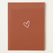 エレガント署名スクリプ結婚トTerracotta プランナー手帳 (裏面)