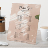 エレガント美しいサロンおよびスタイリスト価格表 台座サイン (インサイチュ)