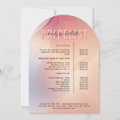 エレガント美しいサロンアーチサービス価格表 招待状 (正面)