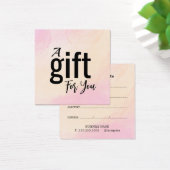 エレガント美しいサロンギフト証明書カード – シンプル (デスク)