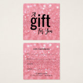 エレガント美しいサロンギフト証明書カード – シンプル (正面&裏面)