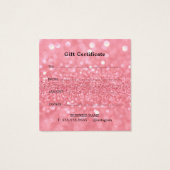 エレガント美しいサロンギフト証明書カード – シンプル (裏面)