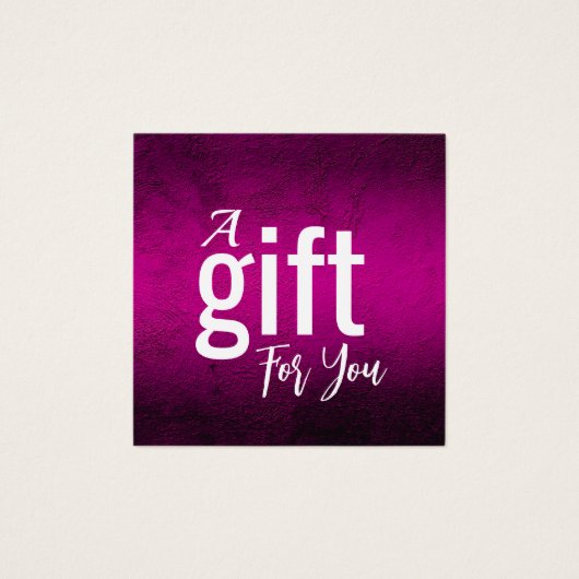 エレガント美しいサロンギフト証明書カード – シンプル (正面)