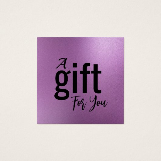 エレガント美しいサロンギフト証明書カード – シンプル (正面)