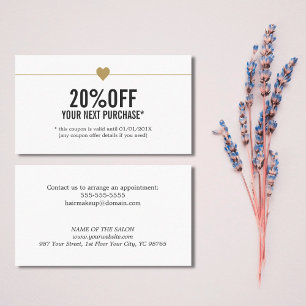 エレガント美しいサロンクーポン 割引カード