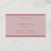 エレガント美しいサロンメイクアップアーティストテンプレートモダン 名刺 (裏面)