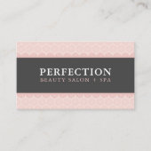 エレガント美しいパタかわいらしーン赤面ピンク灰色 名刺 (正面)