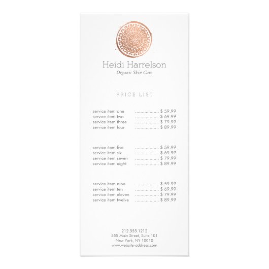 エレガント美しいマンダラロゴバラ金ゴールド ラックカード (正面)