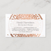 エレガント美しいマンダラロゴバラ金ゴールド 名刺 (裏面)