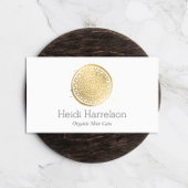 エレガント美しいマンダラロゴフェイク金ゴールド 名刺