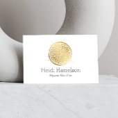 エレガント美しいマンダラロゴフェイク金ゴールド 名刺