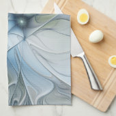 エレガント美しいモダン抽象芸術フラクタルアートフラワー キッチンタオル (四つ折り)