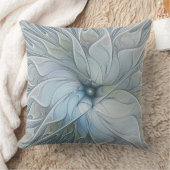 エレガント美しいモダン抽象芸術フラクタルアートフラワー クッション (ブランケット)