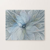 エレガント美しいモダン抽象芸術フラクタルアートフラワー ジグソーパズル (横)