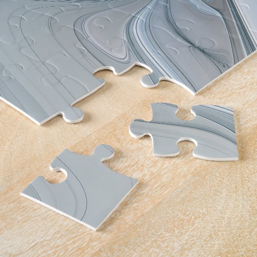 エレガント美しいモダン抽象芸術フラクタルアートフラワー ジグソーパズル (側面)