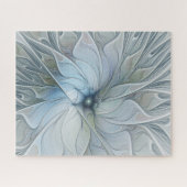 エレガント美しいモダン抽象芸術フラクタルアートフラワー ジグソーパズル (横)