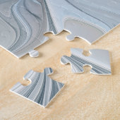 エレガント美しいモダン抽象芸術フラクタルアートフラワー ジグソーパズル (側面)