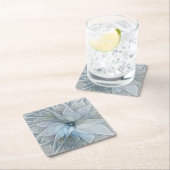 エレガント美しいモダン抽象芸術フラクタルアートフラワー スクエアペーパーコースター (インサイチュ)