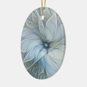 エレガント美しいモダン抽象芸術フラクタルアートフラワー セラミックオーナメント (左)