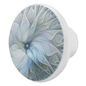 エレガント美しいモダン抽象芸術フラクタルアートフラワー セラミックノブ (右)