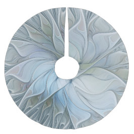 エレガント美しいモダン抽象芸術フラクタルアートフラワー ブラッシュドポリエステルツリースカート