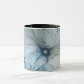 エレガント美しいモダン抽象芸術フラクタルアートフラワー マグカップ (中央)
