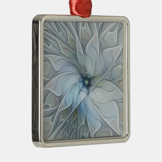 エレガント美しいモダン抽象芸術フラクタルアートフラワー メタルオーナメント (右)