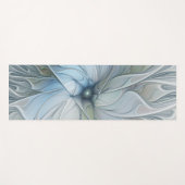 エレガント美しいモダン抽象芸術フラクタルアートフラワー ヨガマット (正面(横))