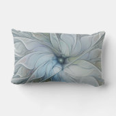 エレガント美しいモダン抽象芸術フラクタルアートフラワー ランバークッション (裏面)