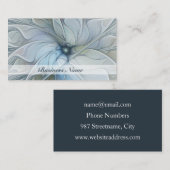 エレガント美しいモダン抽象芸術フラクタルアートフラワー 名刺 (正面/裏面)