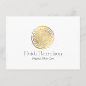 エレガント美しいロゴフェイク金ゴールドギフトカード (裏面)