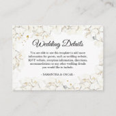 エレガント美しい白い蘭のフレーム エンクロージャーカード (正面)