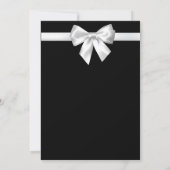 エレガント美しい白黒かわいらし結婚の セーブザデート (裏面)