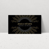 エレガント美しい金ゴールド日が差すことオンブラック 名刺