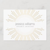 エレガント美しい金ゴールド日が差すことサロンギフトカード (裏面)