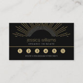 エレガント美しい金ゴールド日が差すことブラックロイヤリティカード ロイヤリティカード (正面)