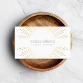 エレガント美しい金ゴールド日が差すこと美容師、サロン 名刺