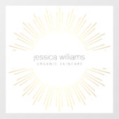 エレガント美しい金ゴールド日が差すこと ウィンドウサイン (シート)