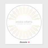 エレガント美しい金ゴールド日が差すこと シール (シート)