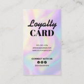 エレガント美容師ロゴ報酬ホログラフィー ロイヤリティカード (裏面)