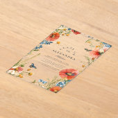 エレガント美野花卒業会 アクリル招待状 (レイダウン)