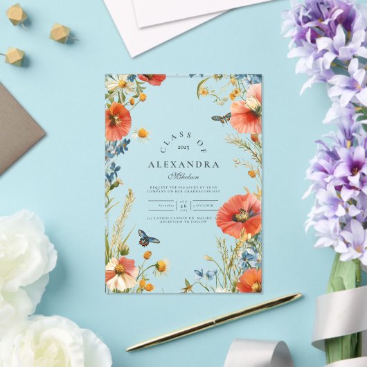 エレガント美野花卒業会 アクリル招待状 (インサイチュ (ウェディング))